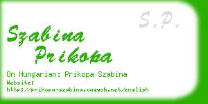 szabina prikopa business card